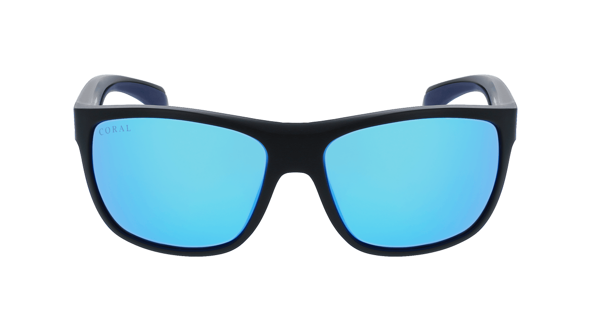Wraparound Sunglasses Blue Polarized Sport Lenses
