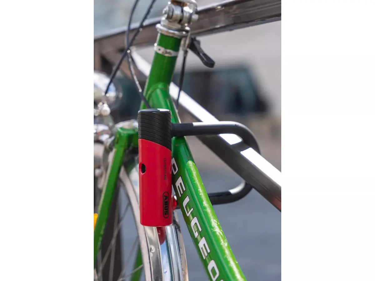 ABUS Bike Lock Red/Black / 140mm shackle ABUS ULTIMATE 420K/150 HB140 +USH D Lock & Cobra Cable