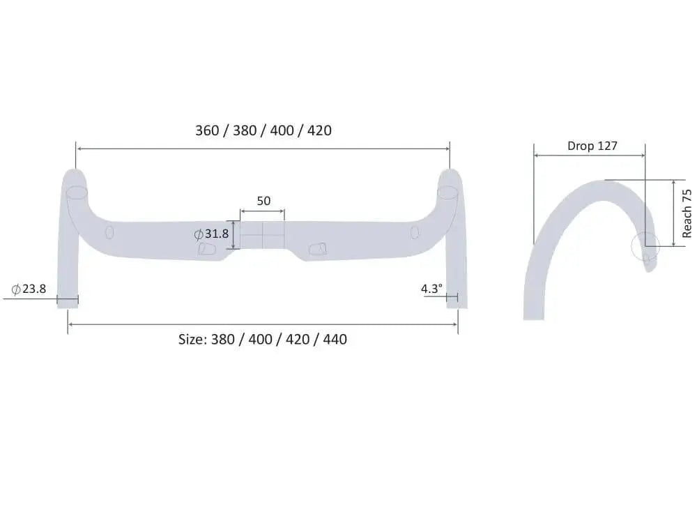 Arvow Handlebars Arvow Carbon Road Handlebar