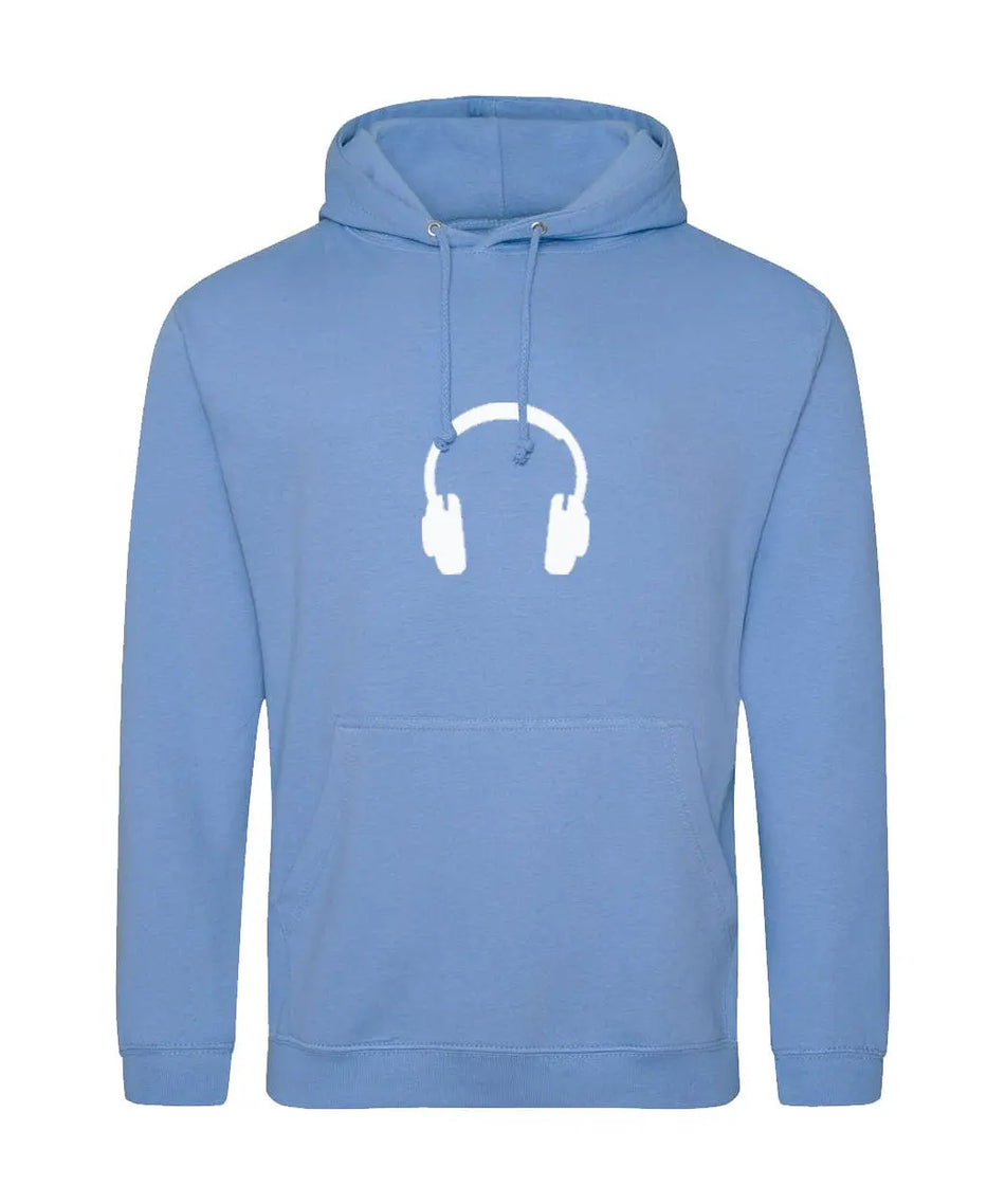Big Bobble Hats Ltd Hoodies Large / Cornflower Blue Headphones Hoodie