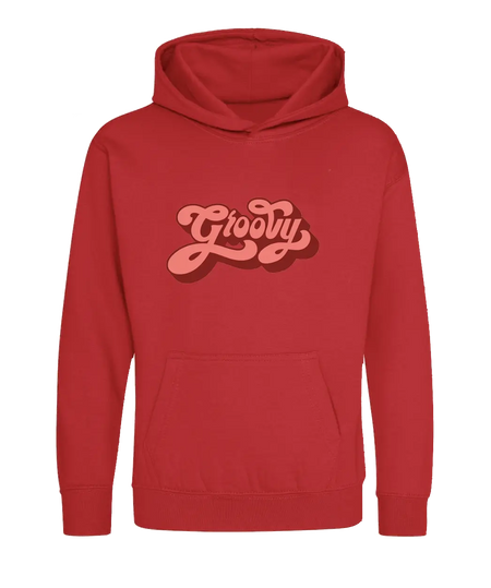 Big Bobble Hats Ltd Kids Hoody Extra Extra Small / Red Kids Groovy Hoodie