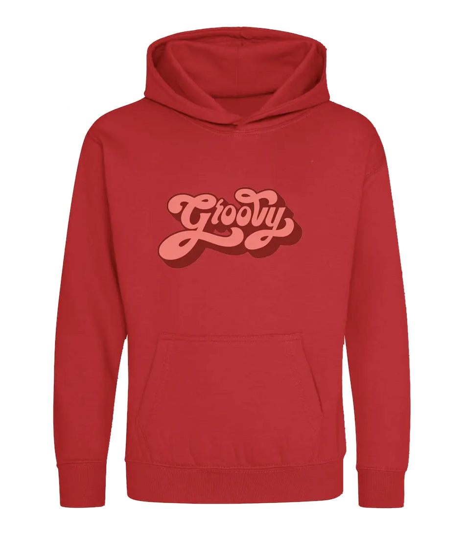 Big Bobble Hats Ltd Kids Hoody Extra Extra Small / Red Kids Groovy Hoodie