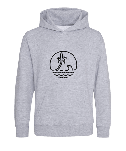 Big Bobble Hats Ltd Kids Hoody Extra Extra Small / Heather Grey Kids Palm Beach Hoodie