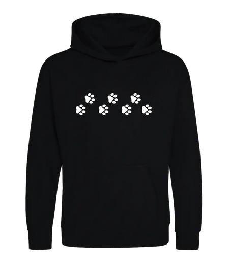 Big Bobble Hats Ltd Kids Hoody Extra Extra Small / Black Kids Paw Prints Hoodie