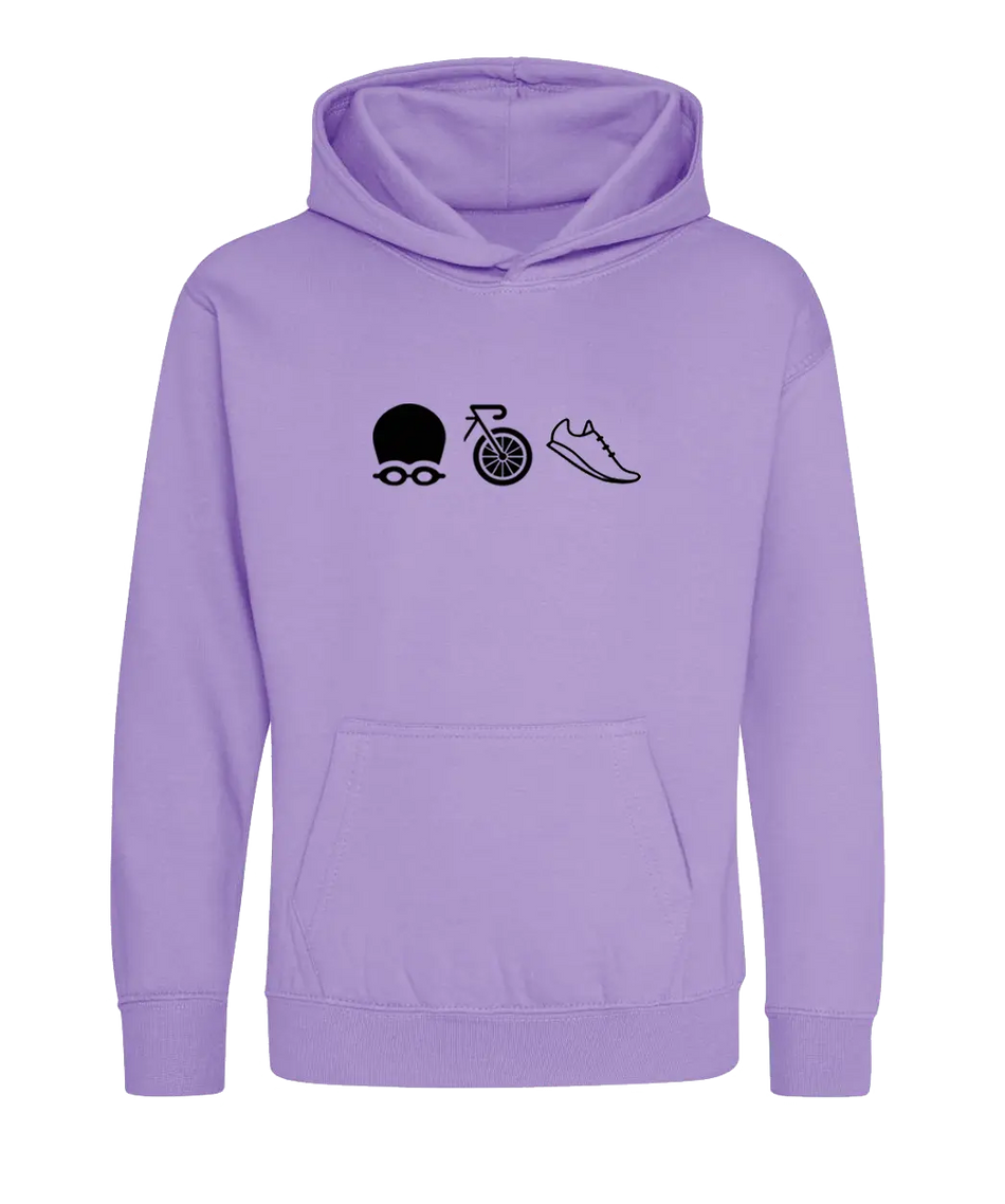 Big Bobble Hats Ltd Kids Hoody Extra Extra Small / Digital Lavender Kids Triathlon Hoodie