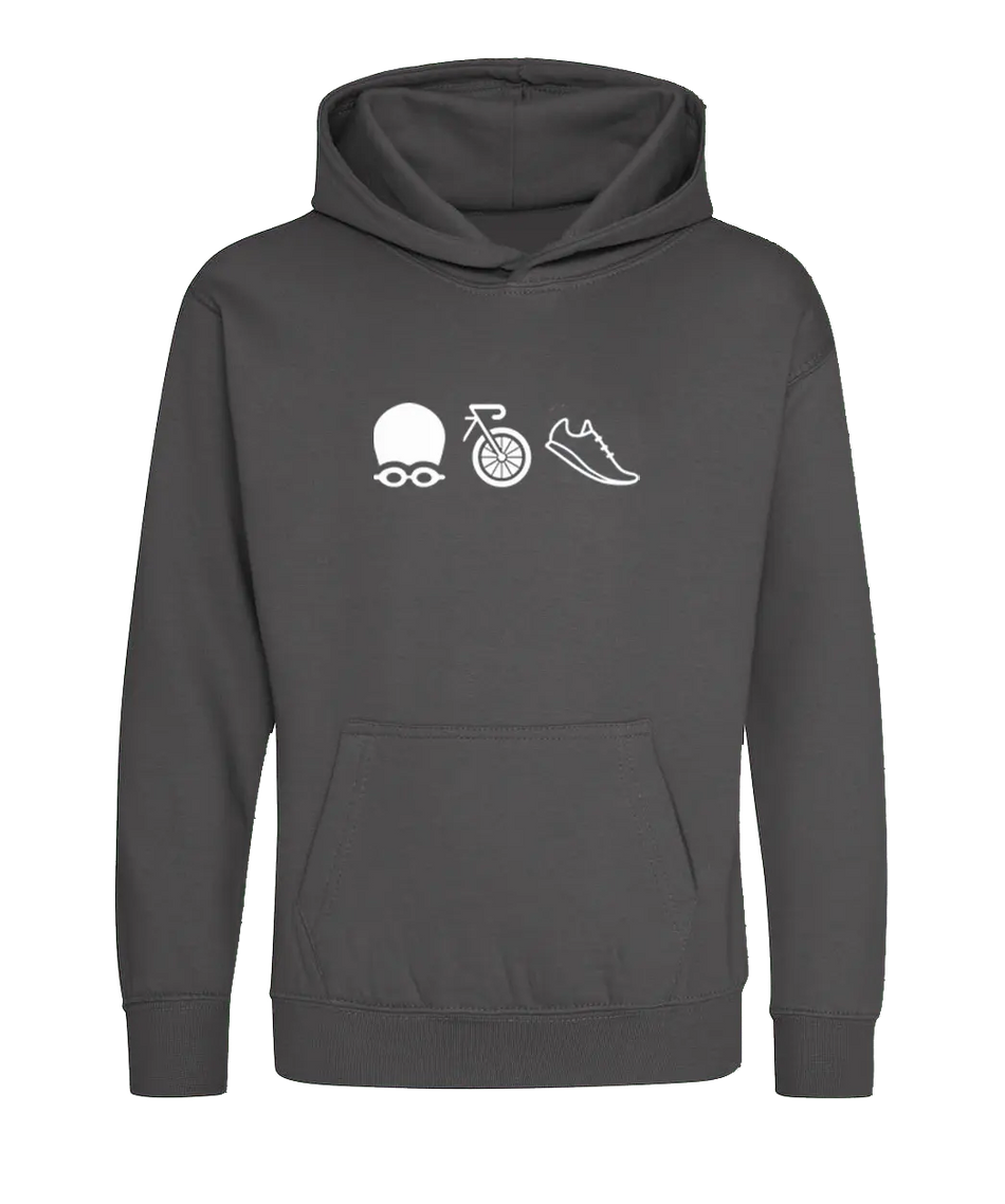 Big Bobble Hats Ltd Kids Hoody Extra Extra Small / Storm Gre Kids Triathlon Hoodie