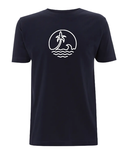 Big Bobble Hats Ltd T-Shirts Small / Navy Palm Beach T-Shirt