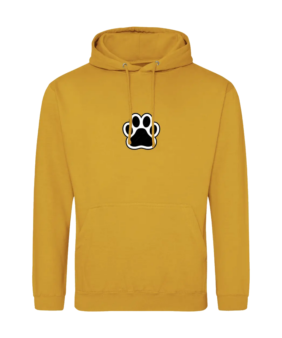 Big Bobble Hats Ltd Hoodies Small / Mustard Paw Hoodie