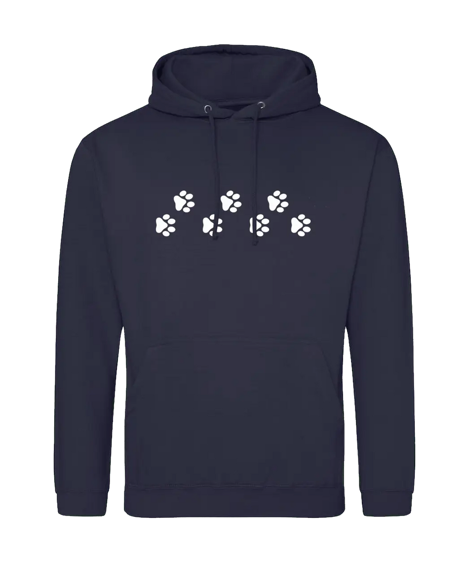 Big Bobble Hats Ltd Hoodies Small / Navy Smoke Paw Prints Hoodie