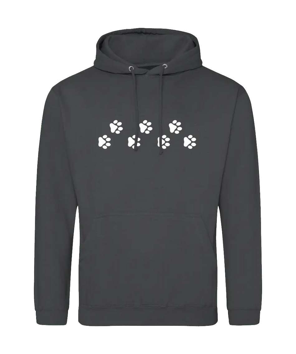 Big Bobble Hats Ltd Hoodies Small / Storm Grey Paw Prints Hoodie