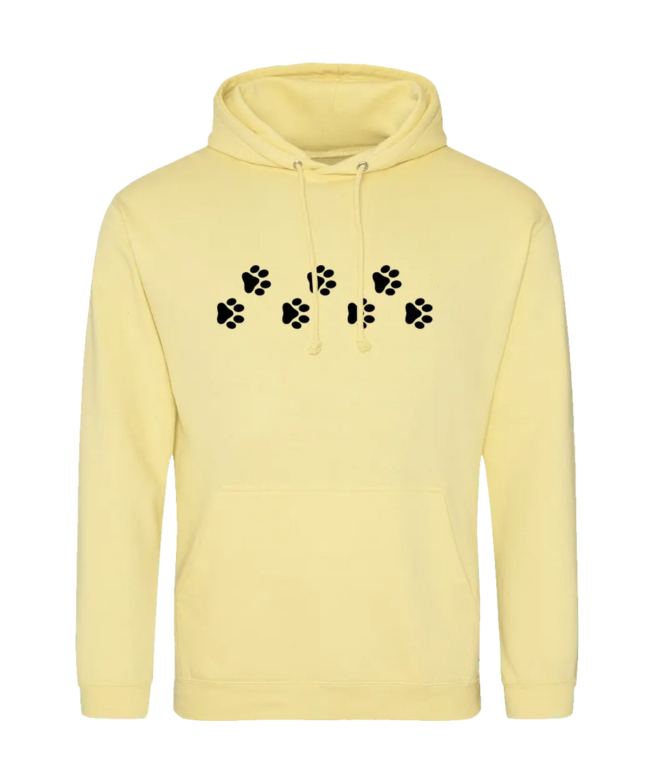 Big Bobble Hats Ltd Hoodies Small / Sherbet Lemon Paw Prints Hoodie