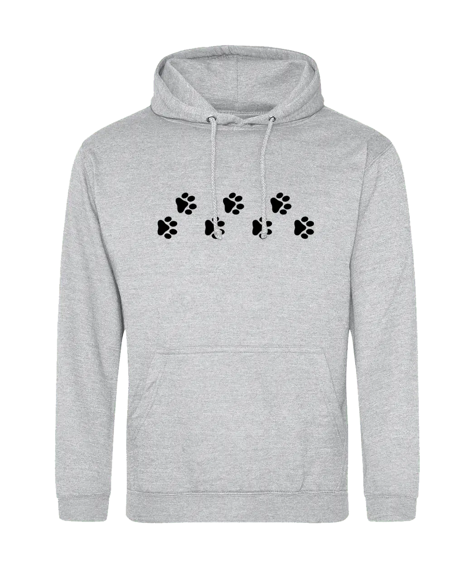 Big Bobble Hats Ltd Hoodies Small / Heather Grey Paw Prints Hoodie