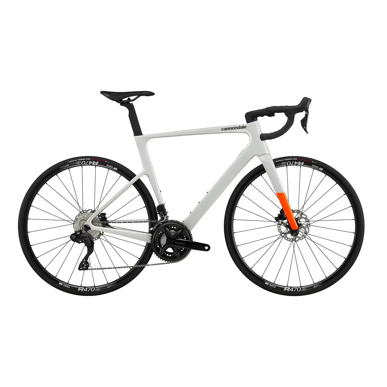 Cannondale Road Bike Chalk / 54cm / Shimano 105 Di2 12-speed (Standard) Cannondale SuperSix EVO 3 Road Disc Bike