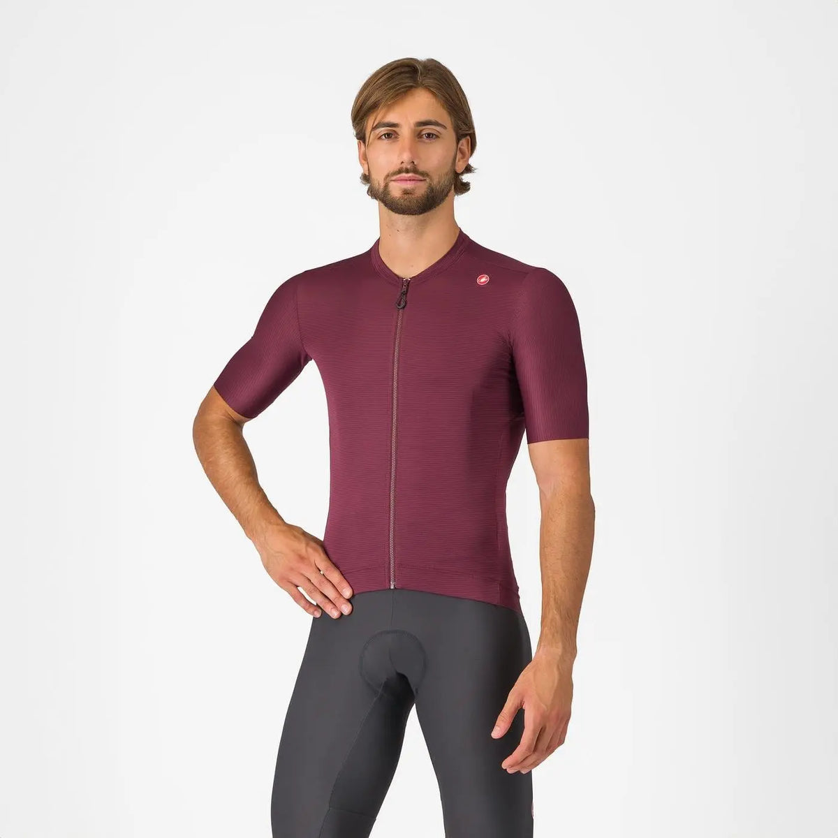 Castelli Short Sleeve Jersey Deep Bordeaux/Silver Moon / XS Castelli Espresso Jersey