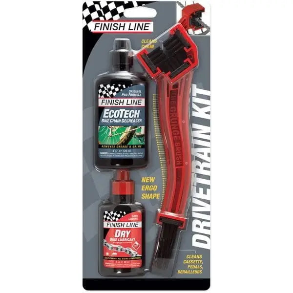Finish Line Starter Kit Pack - Ecotech Degreaser / Dry Lube / Grunge Brush