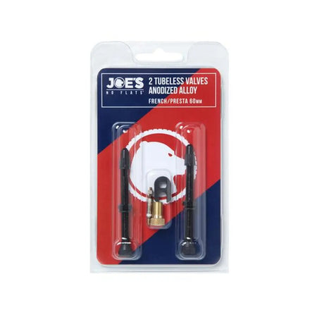 Joe's No Flats Valves Joe's No Flats Tubeless Anodized Black Presta Valves (Pair)