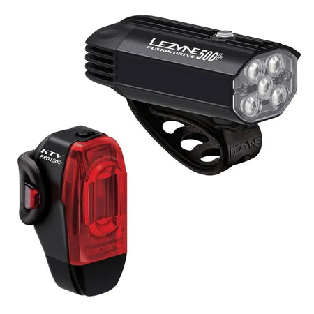Lezyne Lights 500 Lumins / Black Lezyne - Fusion Drive 500+ /  KTV Drive Pro+ Pair