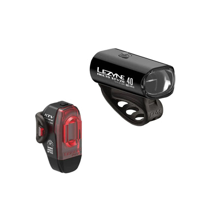 Lezyne Lights 140 Lumens / Black Lezyne - Hecto STVZO 40 / KTV STVZO Pair