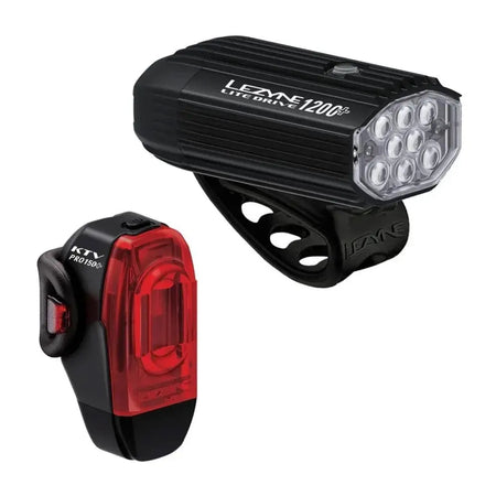 Lezyne Lights 1200 lumins / Black Lezyne - Lite Drive 1200+ /  KTV Drive Pro+ Pair