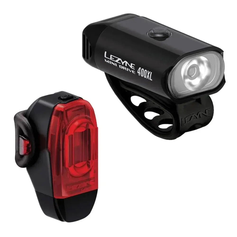 Lezyne Lights 400 lumins / Black Lezyne - Mini Drive 400XL /  KTV Drive+ Pair