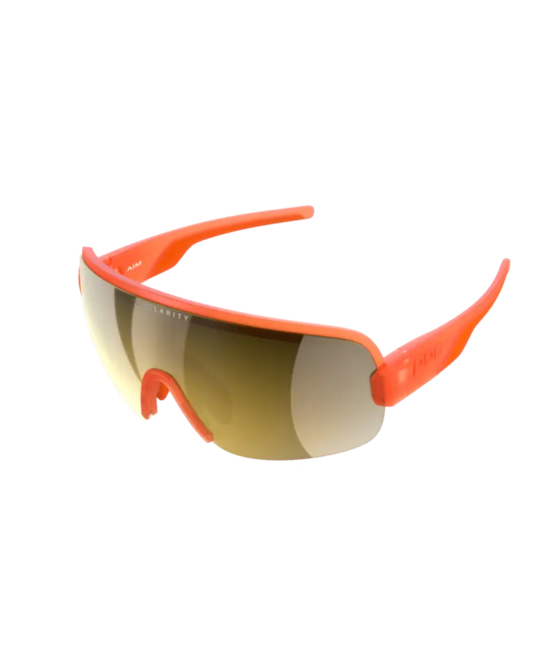 POC Sunglasses Fluo. Orange Translucent/Clarity Road/Partly Sunny Gold / One Size Aim