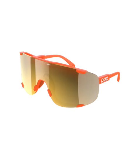 POC Sunglasses Fluo. Orange Translucent/Clarity Road/Partly Sunny Gold / One Size Devour