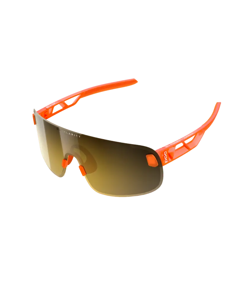 POC Sunglasses Fluo. Orange Translucent/Clarity Road/Partly Sunny Gold / One Size Elicit
