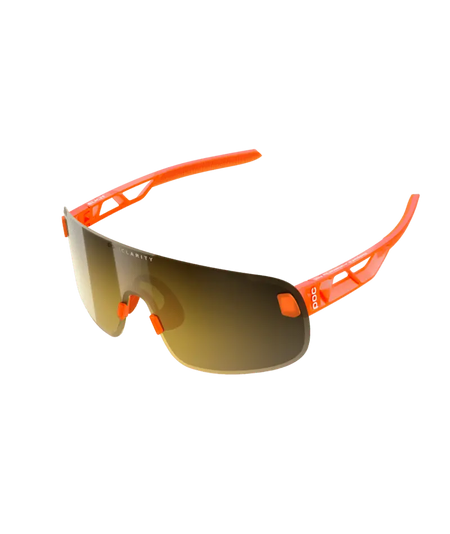POC Sunglasses Fluo. Orange Translucent/Clarity Road/Partly Sunny Gold / One Size Elicit