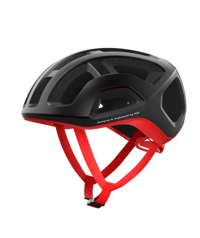 POC Helmet Uranium Black/Prismane Red Matt / S/50-56cm Ventral Lite