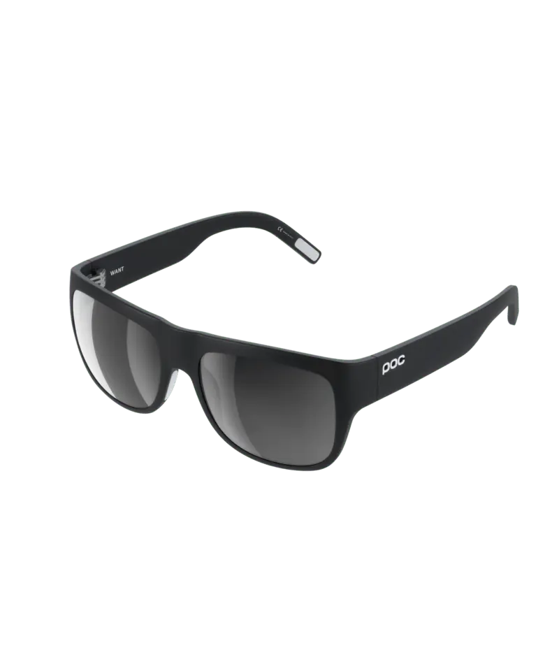 POC Sunglasses Uranium Black/Hydrogen White/Clarity Universal/Sunny Grey / One Size Want
