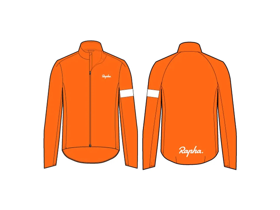 RAPHA Jacket Rapha Core Cycling Rain Jacket II Orange/White