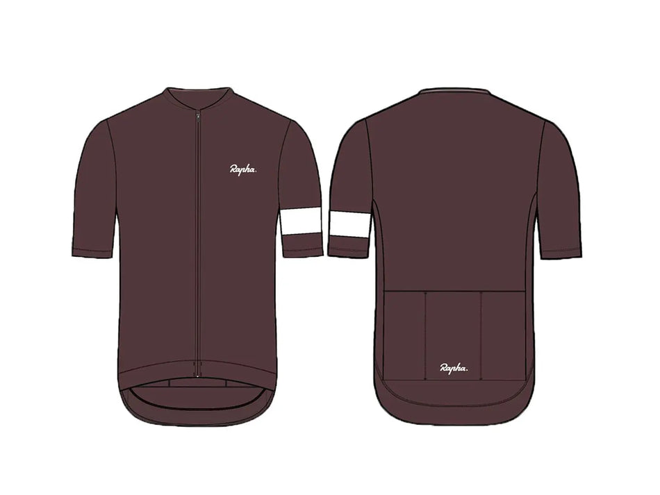 RAPHA Short Sleeve Jersey Rapha Core Lightweight Cycling Jersey Brown/White