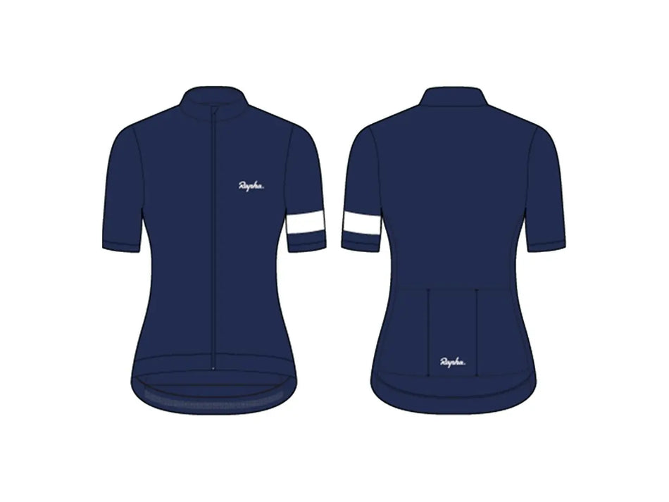 RAPHA Short Sleeve Jersey Rapha Core Women's Lightweight Cycling Jersey Navy/White
