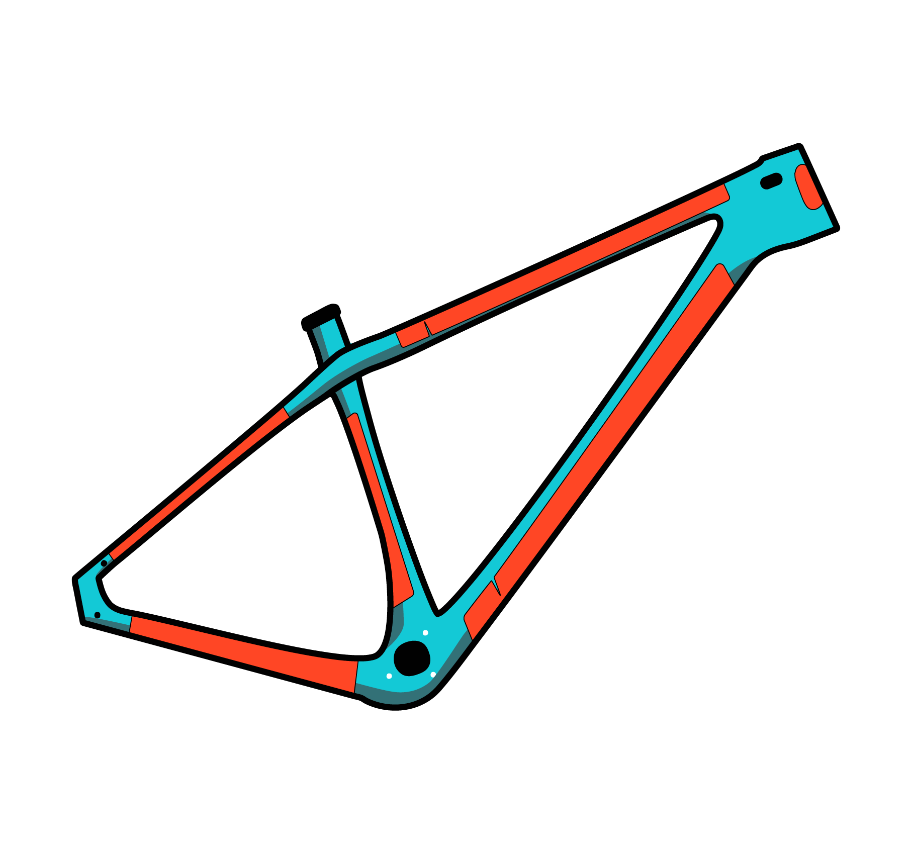 RideWrap Bike Protection RideWrap COVERED MTB Frame Protection Hardtail