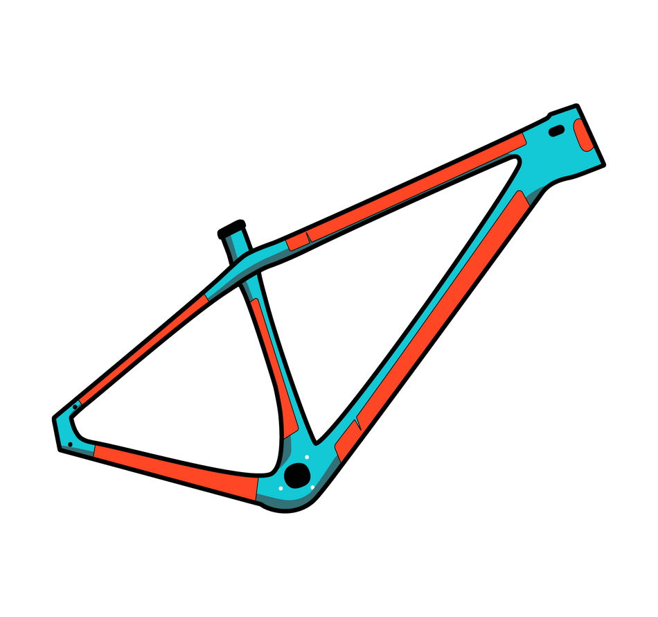 RideWrap Bike Protection RideWrap COVERED MTB Frame Protection Hardtail