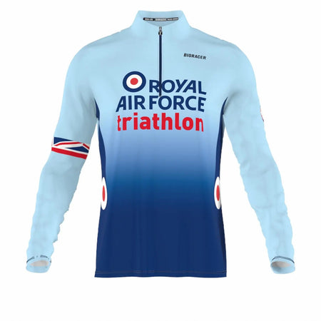 Saint Piran Sports Wear RAF Official Triathlon Kit - Athletics Thermal Long Sleeve 3/4 Zip