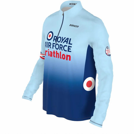Saint Piran Sports Wear RAF Official Triathlon Kit - Athletics Thermal Long Sleeve 3/4 Zip