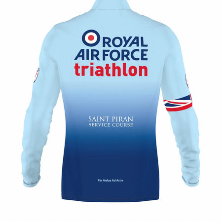 Saint Piran Sports Wear RAF Official Triathlon Kit - Athletics Thermal Long Sleeve 3/4 Zip