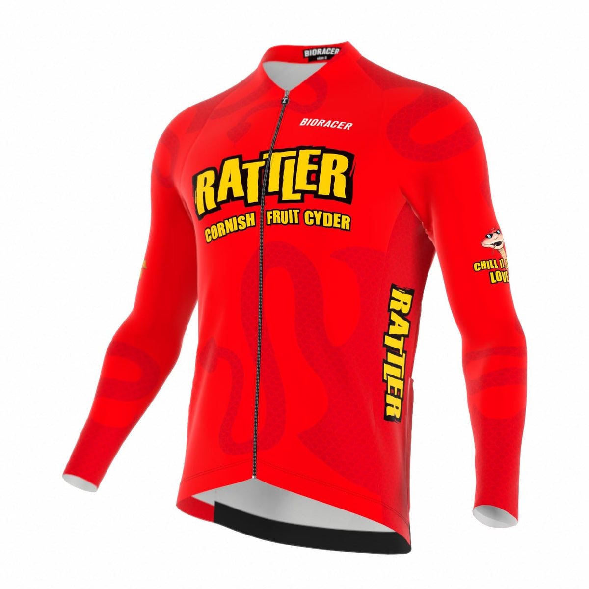 Saint Piran Service Course long Sleeve Jersey Berry Rattler Long Sleeve Cycling Jersey