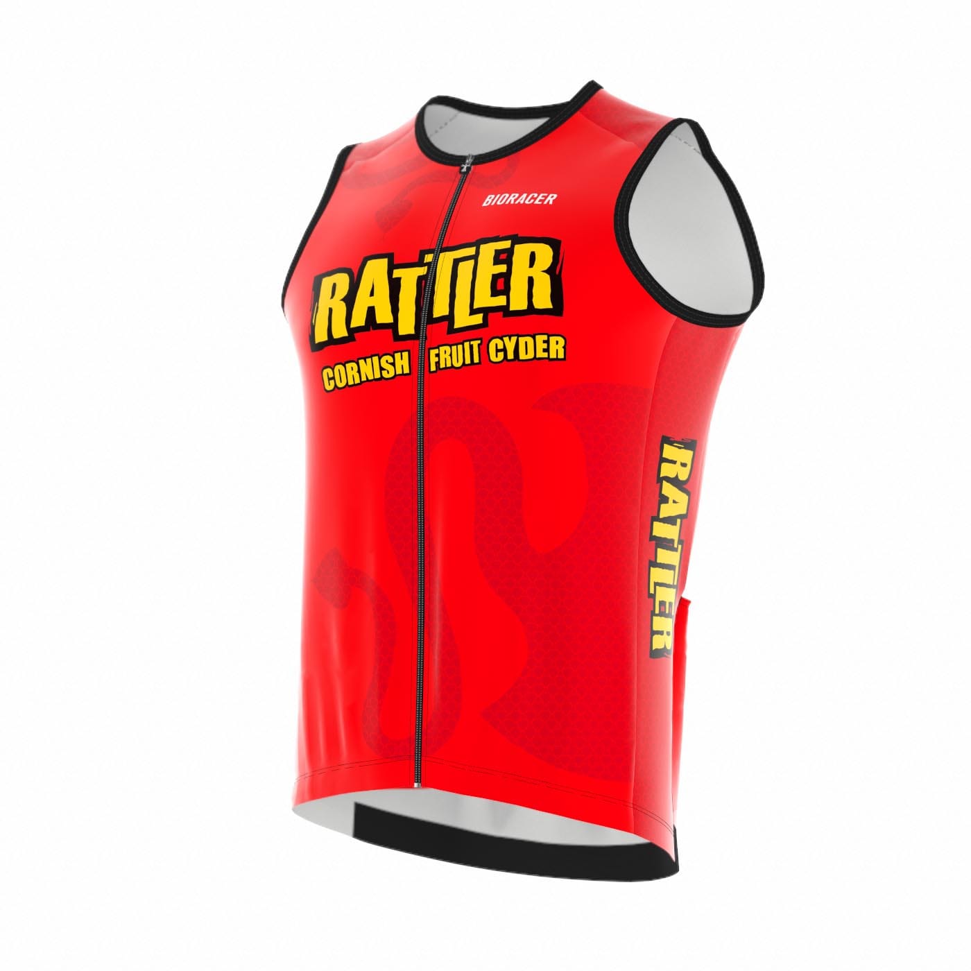 Saint Piran Service Course Gilet Berry Rattler - Wind Gilet Low Neck