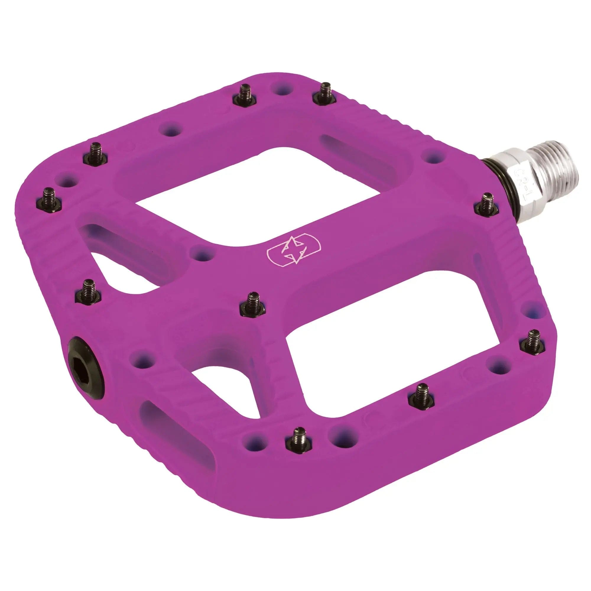 Saint Piran Service Course MTB Pedals Purple Oxford Loam 20 Nylon Flat Pedal