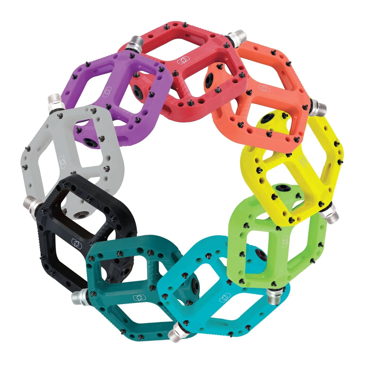 Saint Piran Service Course MTB Pedals Oxford Loam 20 Nylon Flat Pedal