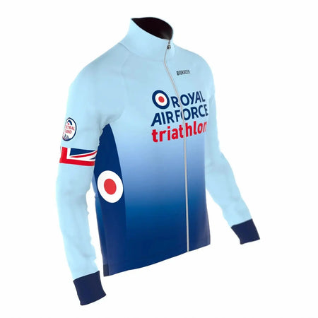 Saint Piran Service Course long Sleeve Jersey RAF Triathlon Thermal Long Sleeve Cycling Jersey