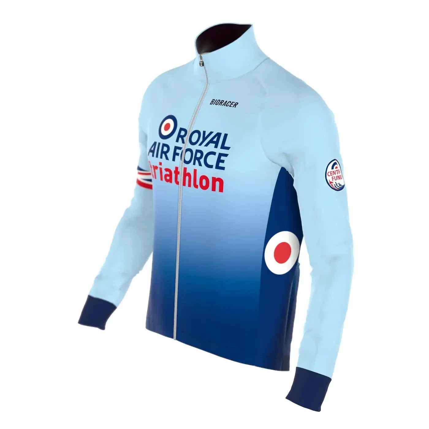 Saint Piran Service Course long Sleeve Jersey RAF Triathlon Thermal Long Sleeve Cycling Jersey