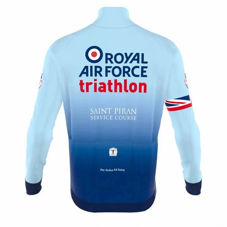 Saint Piran Service Course long Sleeve Jersey RAF Triathlon Thermal Long Sleeve Cycling Jersey