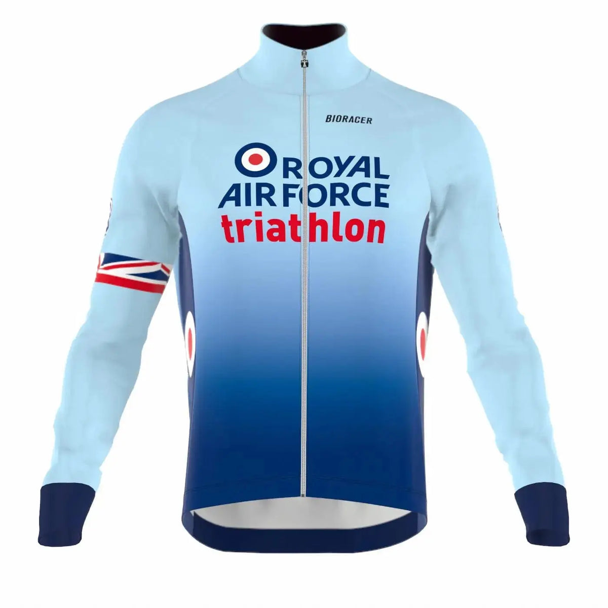 Saint Piran Service Course long Sleeve Jersey RAF Triathlon Thermal Long Sleeve Cycling Jersey