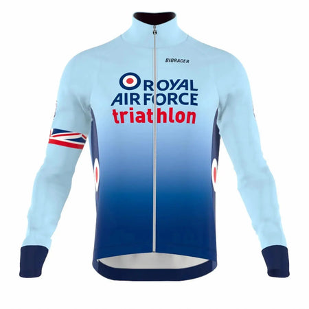 Saint Piran Service Course long Sleeve Jersey RAF Triathlon Thermal Long Sleeve Cycling Jersey