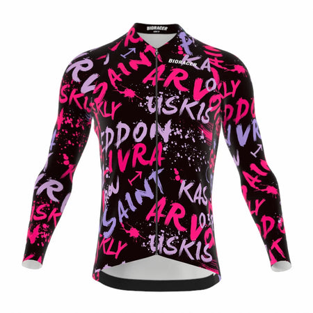Saint Piran Geddon Pink Long Sleeve Cycling Jersey Saint Piran Service Course