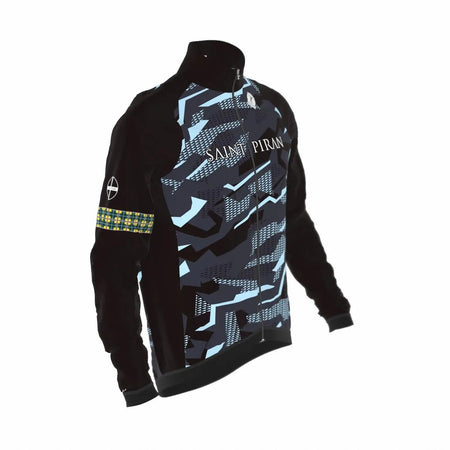 Saint Piran Service Course long Sleeve Jersey Saint Piran Gravel Blue Thermal Long Sleeve Cycling Jersey