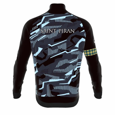 Saint Piran Service Course long Sleeve Jersey Saint Piran Gravel Blue Thermal Long Sleeve Cycling Jersey